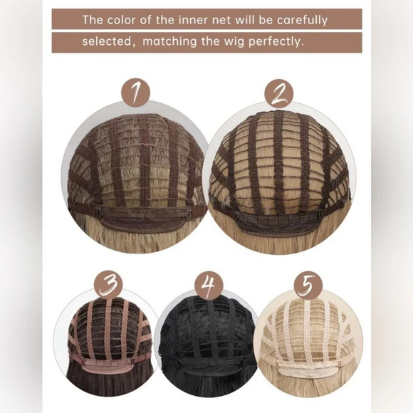 26 Inch Natural Medium dark Ash Blonde Wavy wig with bangs  for daily use - Picture 11 of 11